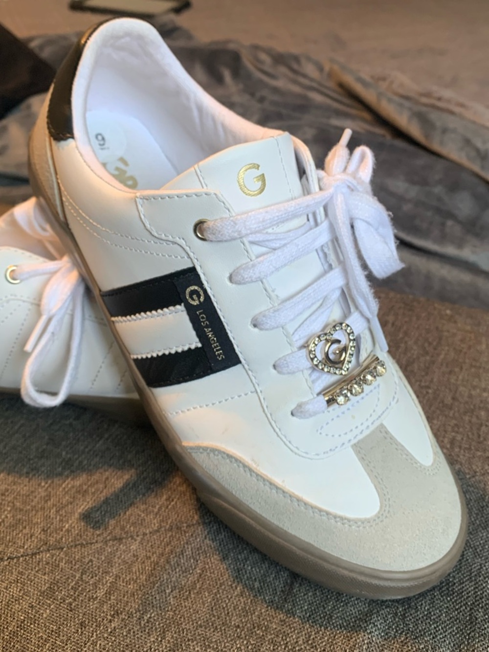 GBG Los Angeles White & Black Low-Top Sneaker